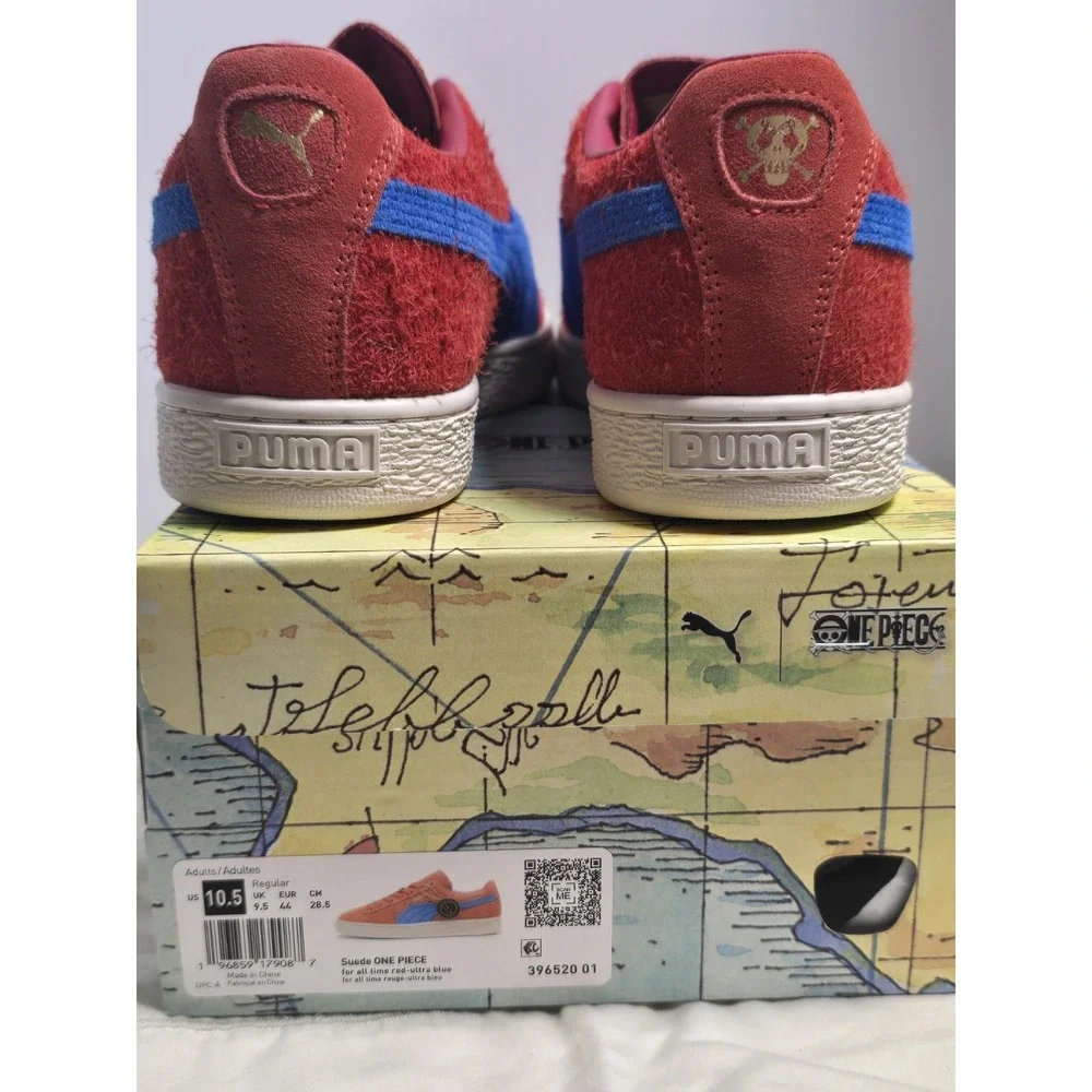 Puma x One Piece Suede 'BUGGY' | MENS SZ‎ 10.5 Ultra Red Anime Collab Ships
